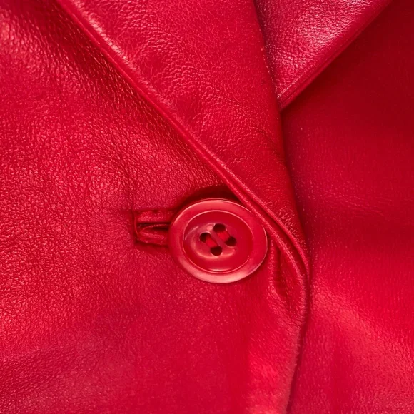 Brandon Thomas leather jacket, red, size L - Picture 4 of 7